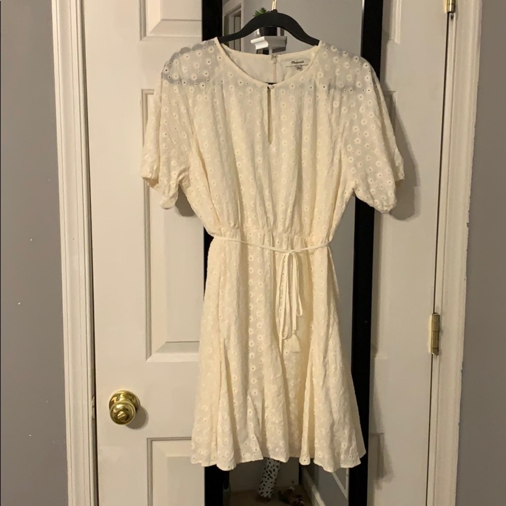 Madewell white eyelet dress